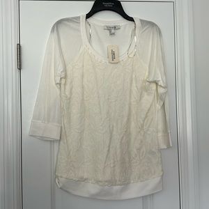 Forever 21 white floral top